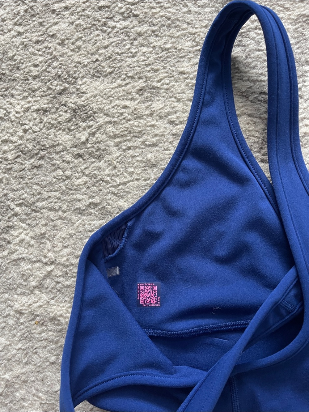 LSKD Stamina cross back check Sports Bra cobalt blue small - Picture 4 of 6